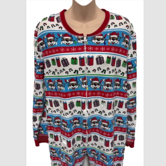Buc-ees One Piece Christmas Thermal Pajamas Long Johns Bucees Unisex Sz XL - Picture 3 of 8